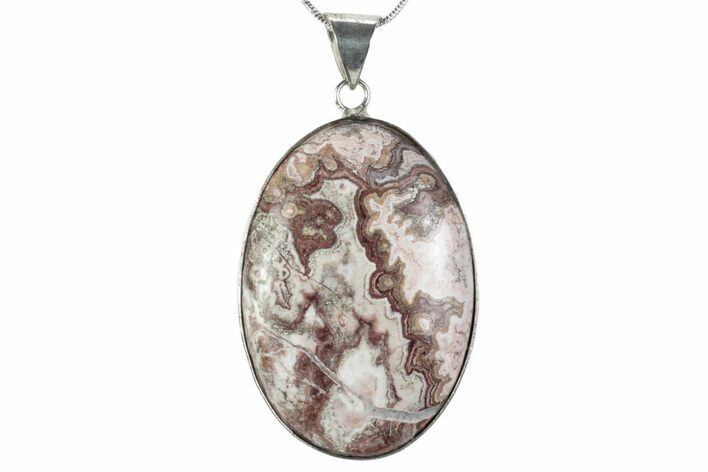 Polished Crazy Lace Agate Pendant - Mexico #376904